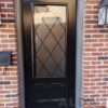 Black steel entry door