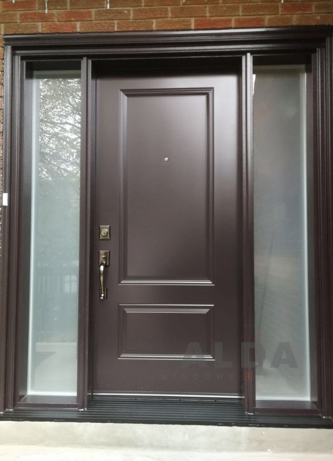 Brown traditional steel door