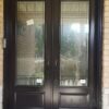 Dark brown steel door
