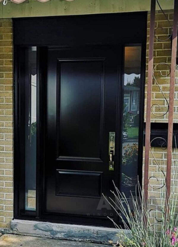 Black Front Door With 2 Sidelights And Privacy Glass Steel Door black-front-door-with-2-sidelights-and-privacy-glass-steel-door