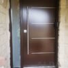 brown sleek steel door