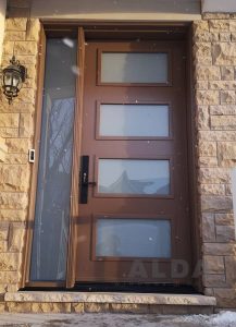 modern brown steel door