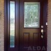 traditional brown steel door with inserts