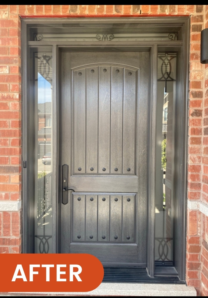 New Single Grey Fiberglass Door Replacement Richmond Hill