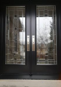 new double black glass front door innisfil