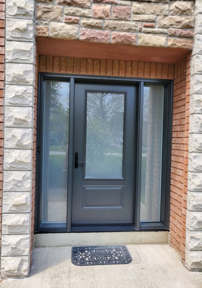 new modern front door in richmond hill