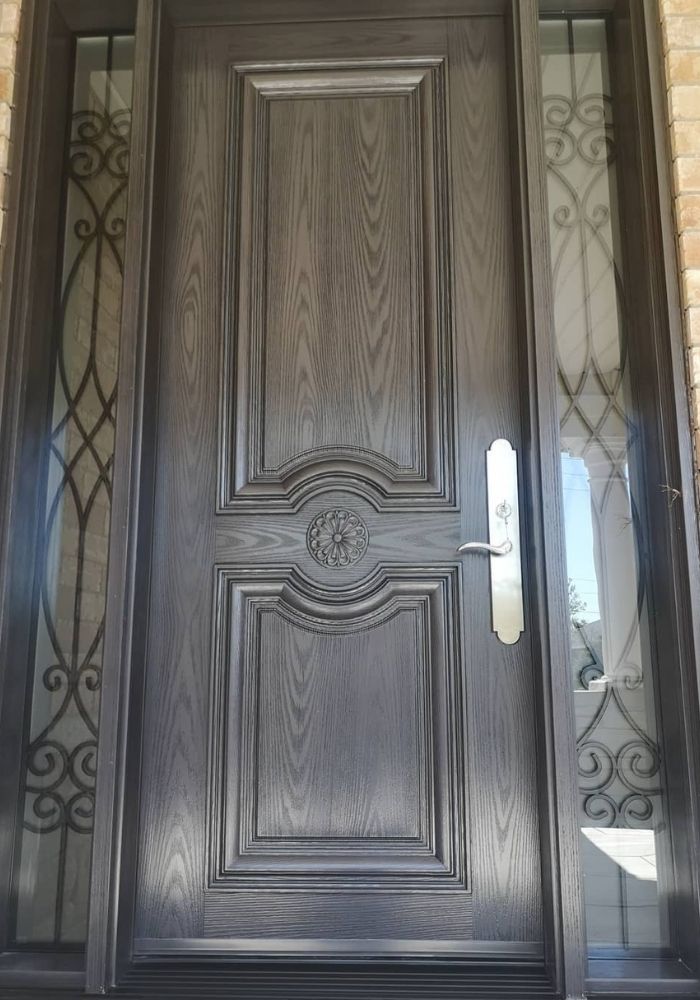 Replacement fiberglass front door in Aurora.