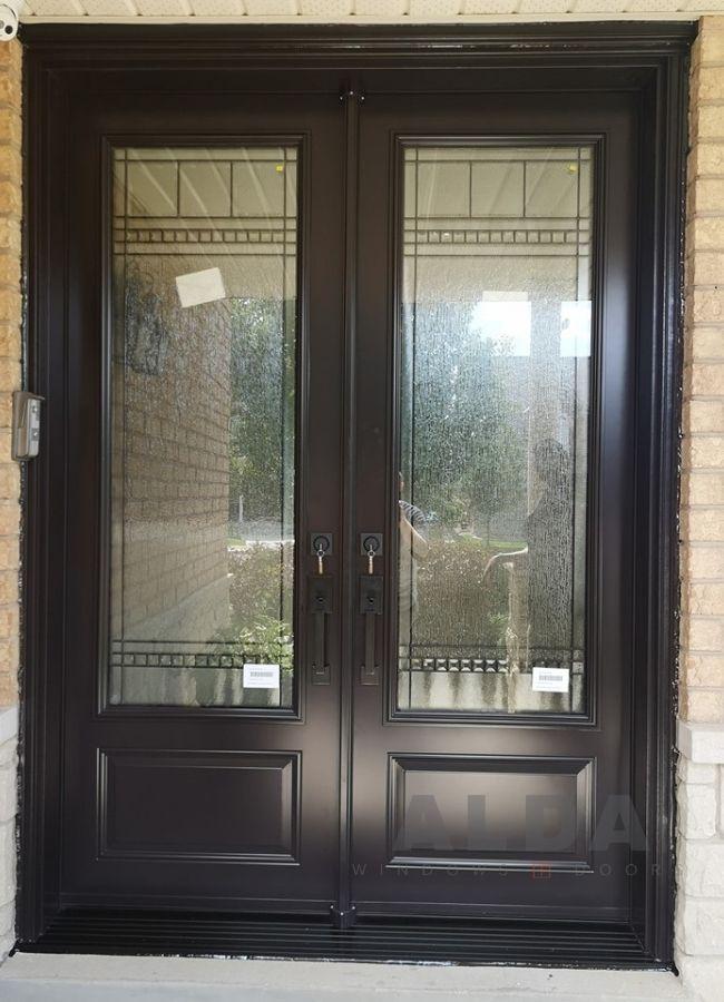 dark brown steel front door in Etobicoke