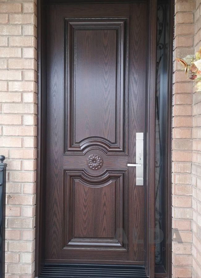 delicate brown fiberglass front door Etobicoke