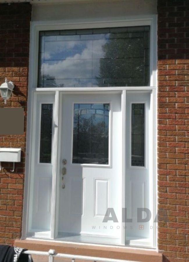 white front door with sidelites Etobicoke