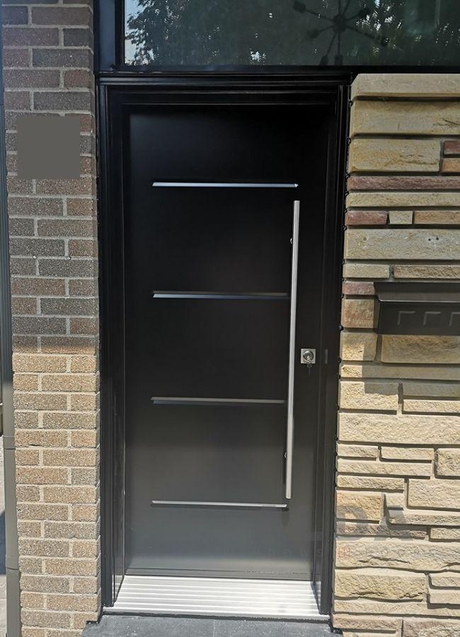 black modern front door Keswick