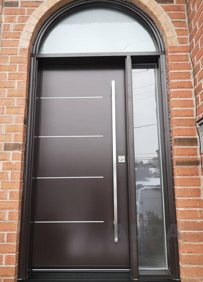 brown modern front door Keswick