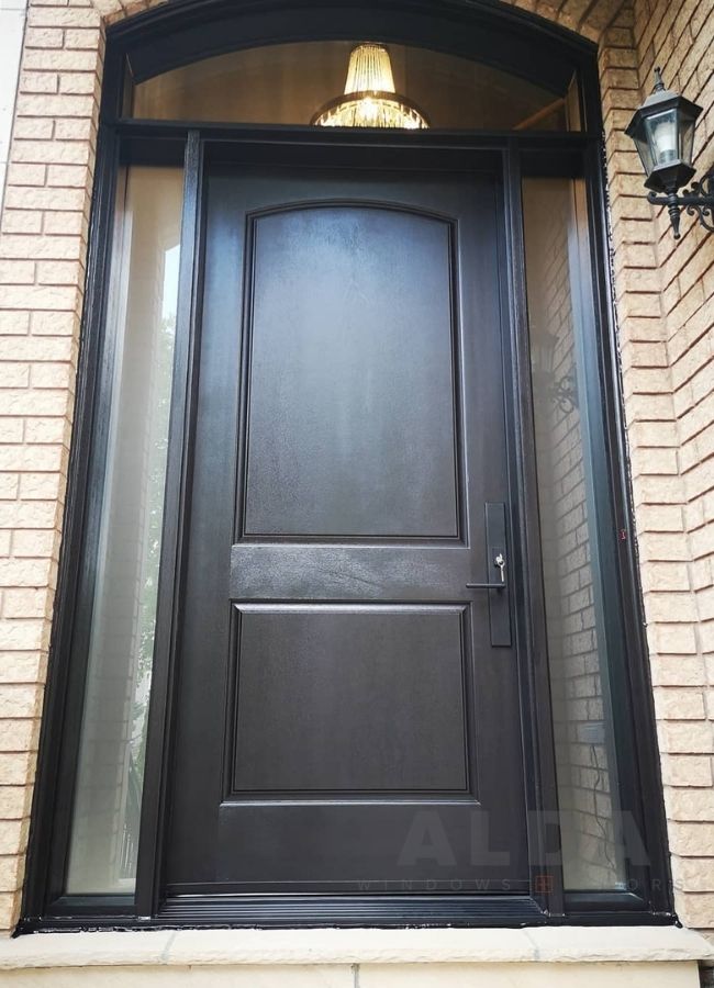 front door with sidelights Keswick