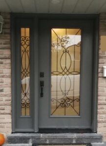 grey glass front door Keswick