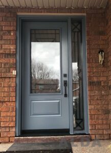 grey steel front door