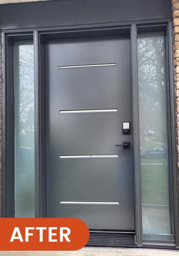 Dark Grey Steel Door Replacement in Vaughan ️ ALDA Windows and Doors
