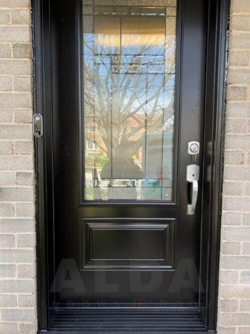 Black Glass Steel Door Replacement ALDA Windows and Doors