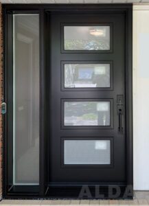 glass steel front door