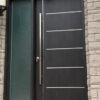 modern fiberglass front door sidelight