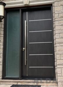 modern fiberglass front door sidelight
