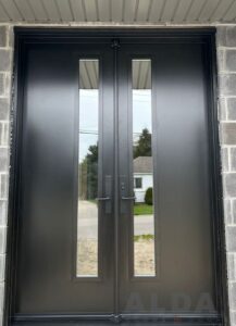 modern steel double front entry door 1