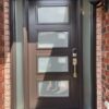 modern steel front entry door double sidelights 1