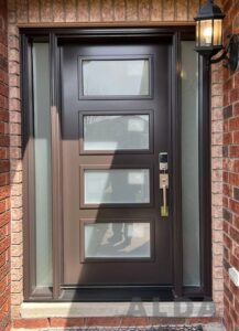 modern steel front entry door double sidelights 1