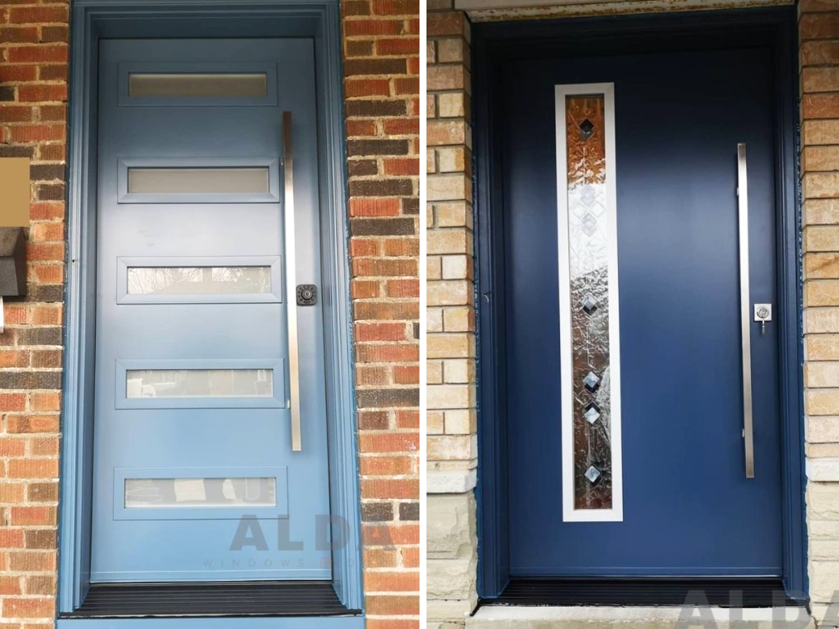 Blue entry doors