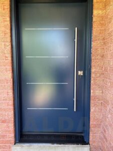 steel door blue after scarborough village 1