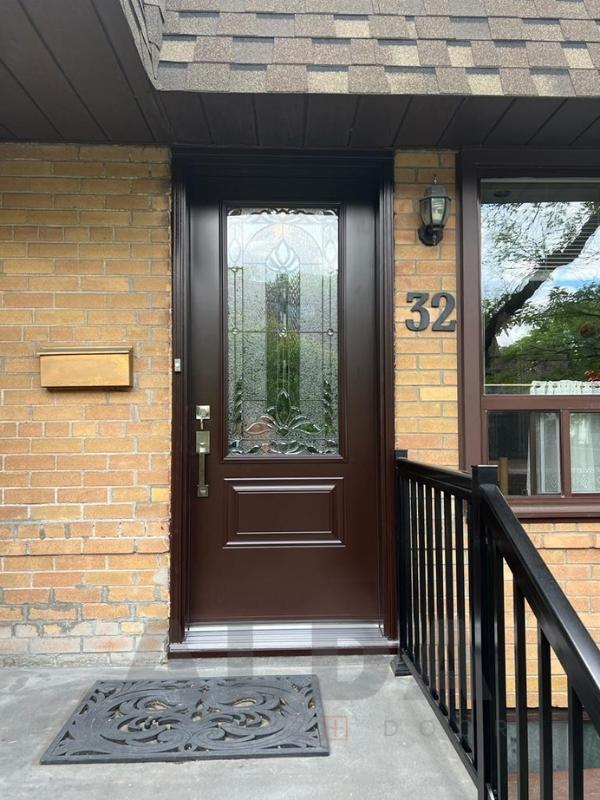 after steel brown entry door maple