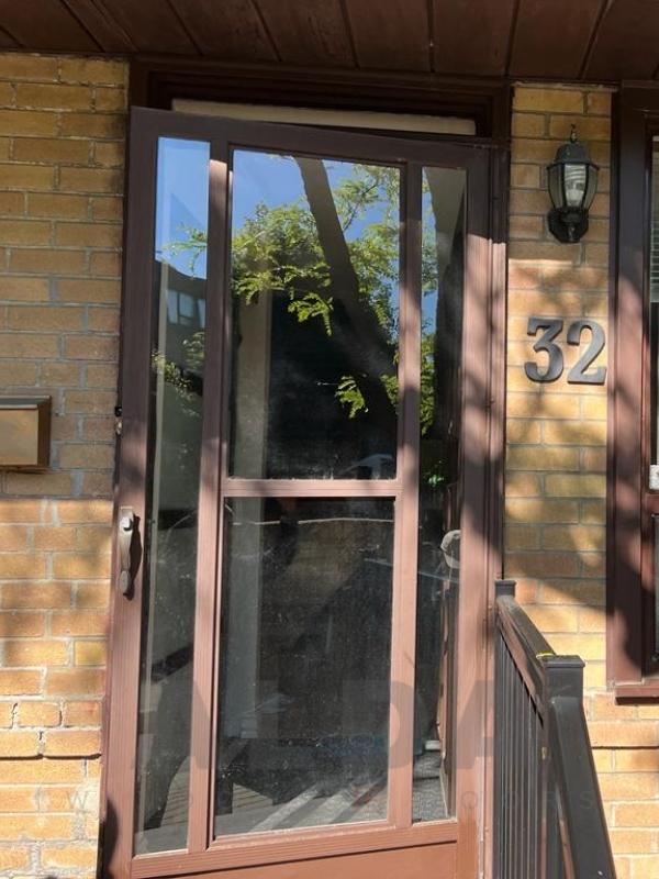 before storm entry door maple