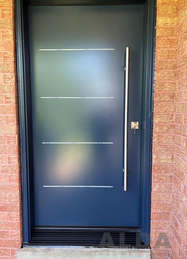 blue steel entry door