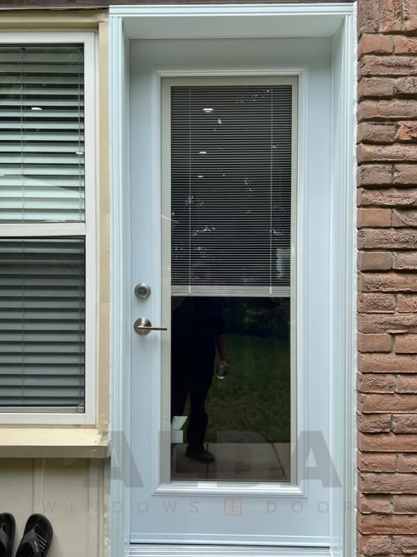 etobicoke white steel door after