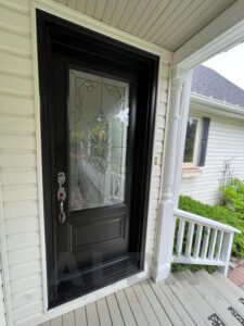 fiberglass doors black glass inserts richmond hill