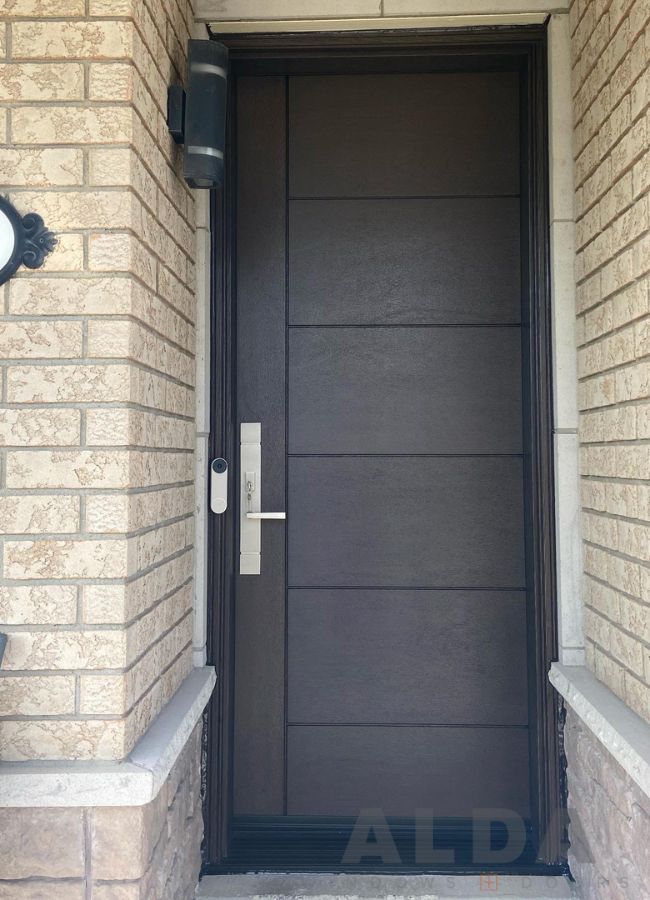 Brown entry door