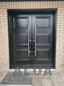 steel double door installation aurora