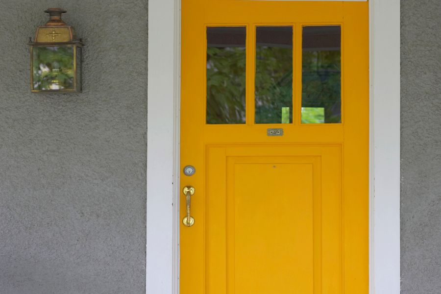 yellow entry doors