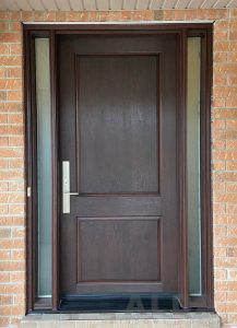 Brown Single Door with Sidelites | Fiberglass Door