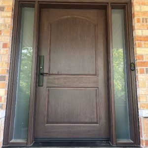 Outdoor fiberglass door