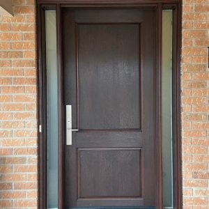 front doors installation in maple