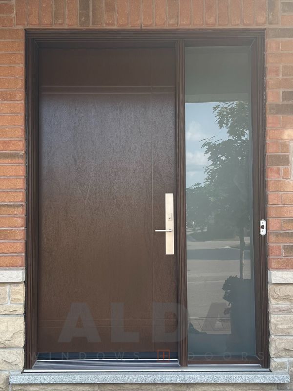 Brown fiberglass door