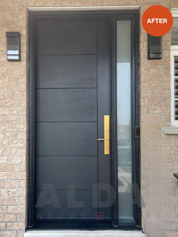 Fiberglass Entry Door with One Sidelite