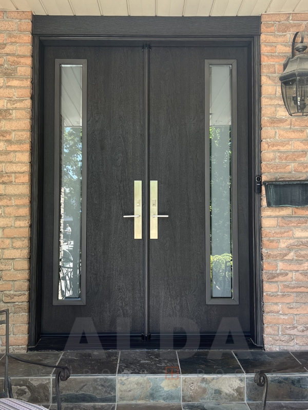 Door with wood grain texture