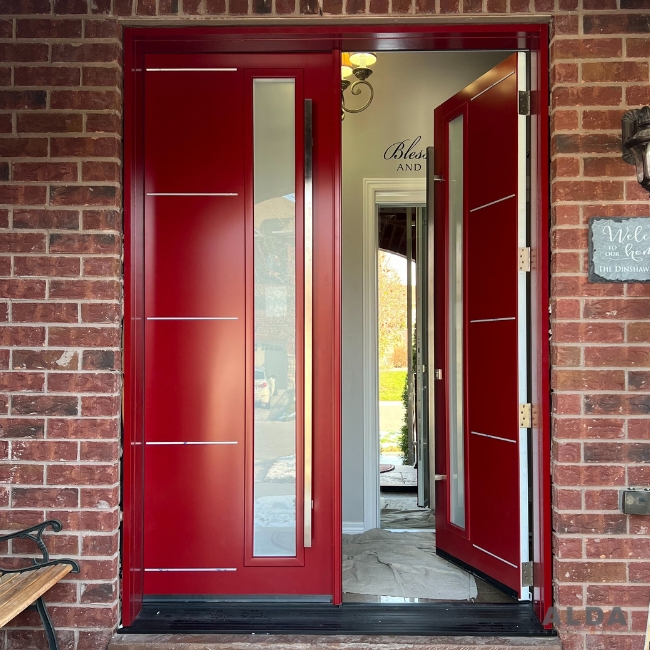 Red Entry door Etobicoke