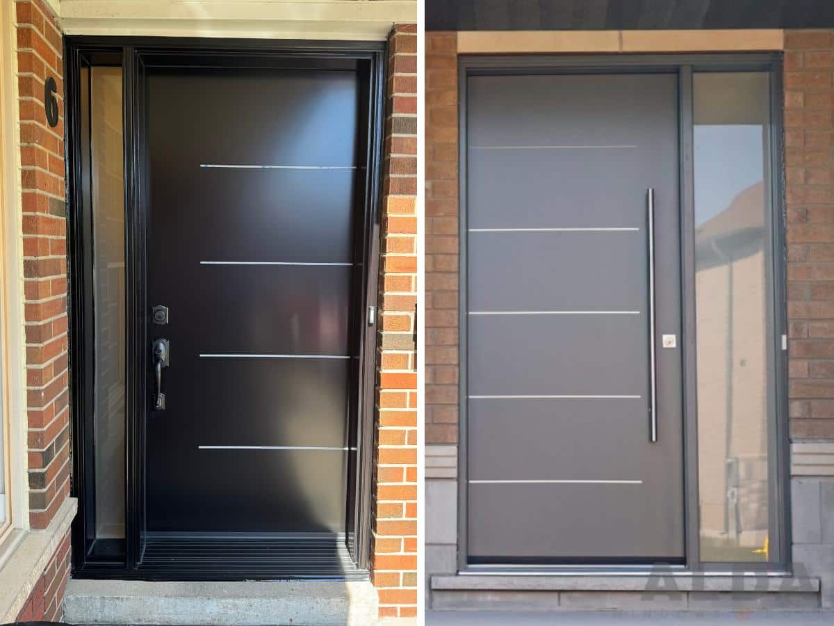 Minimalistic front doors