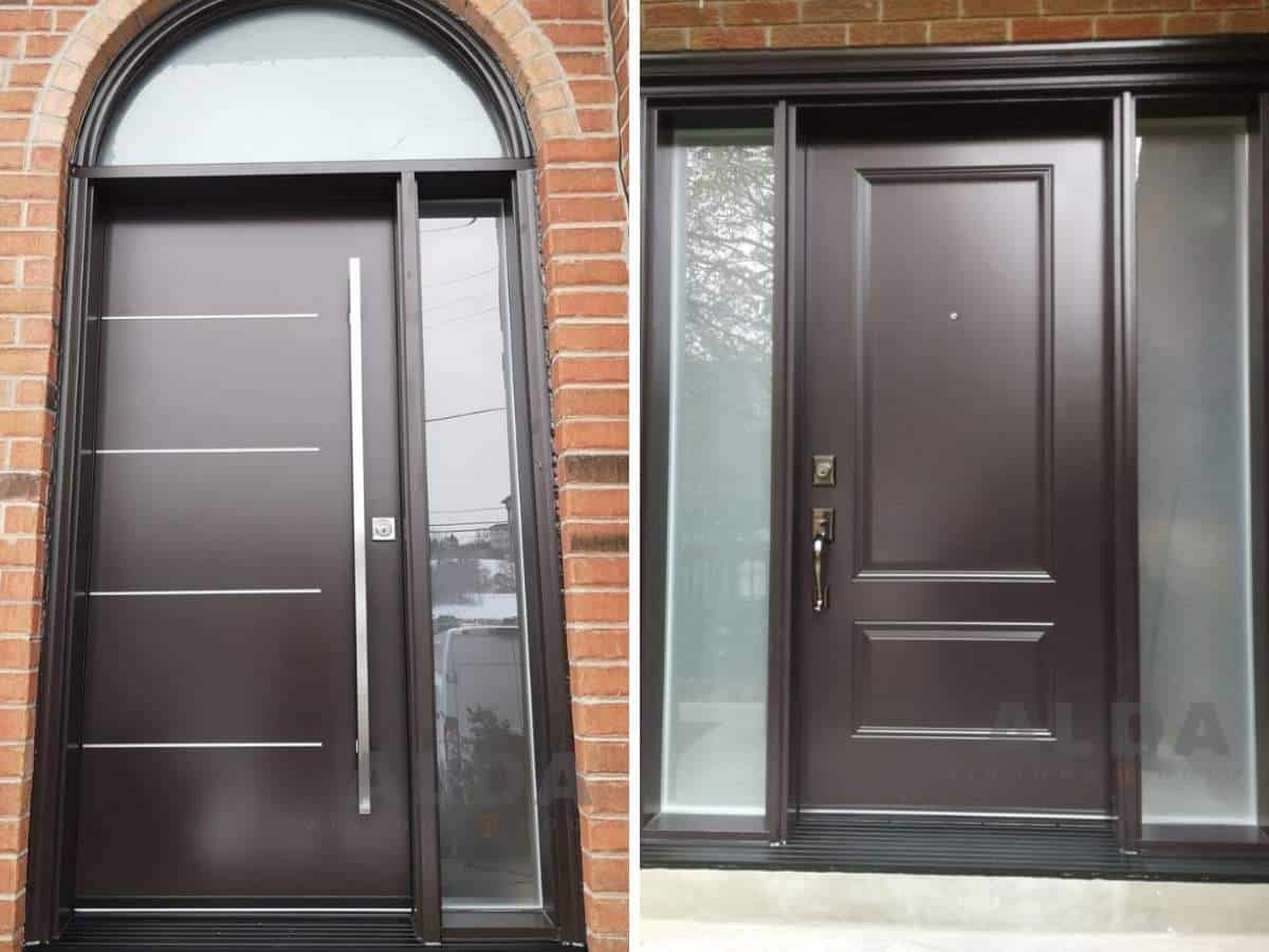 brown exterior doors