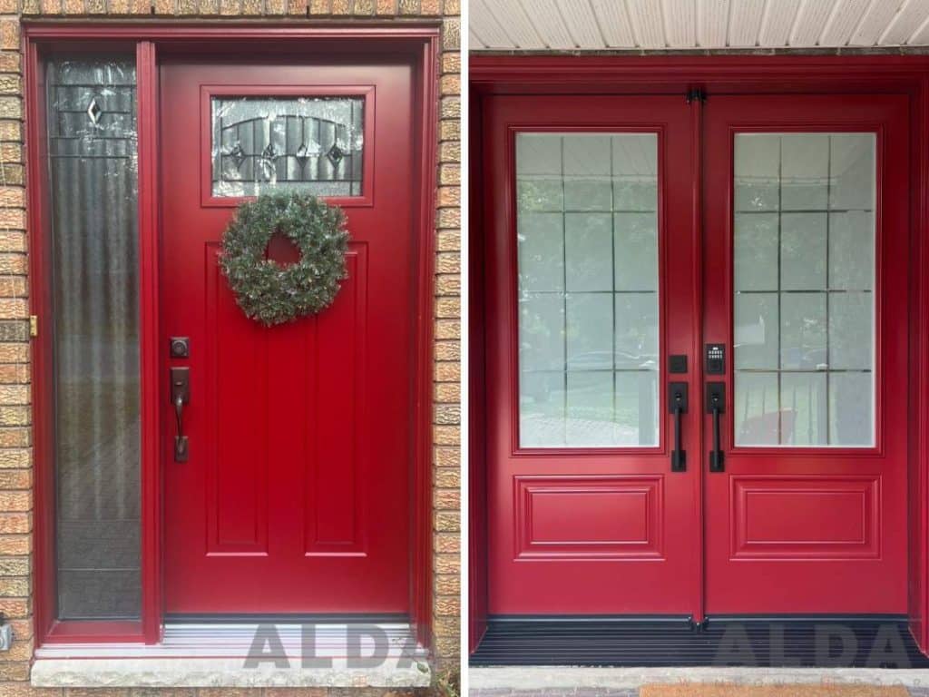 red front doors