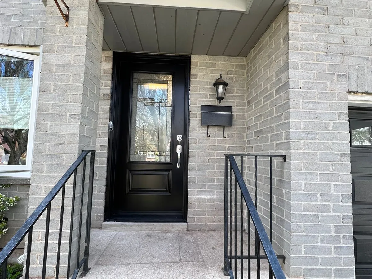 black front door modern design toronto upgrade