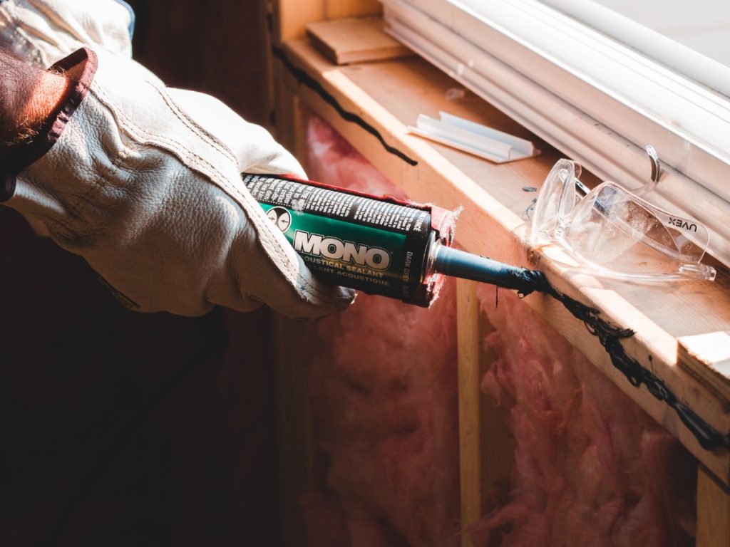 caulking wooden window