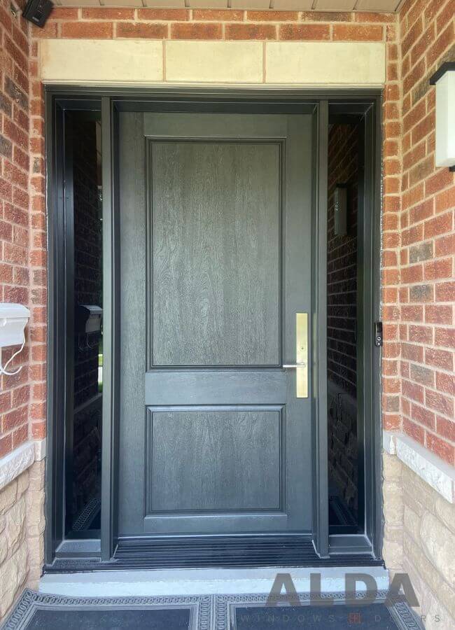 charcoal fiberglass entry door tinted sidelites charcoal fiberglass entry door tinted sidelites